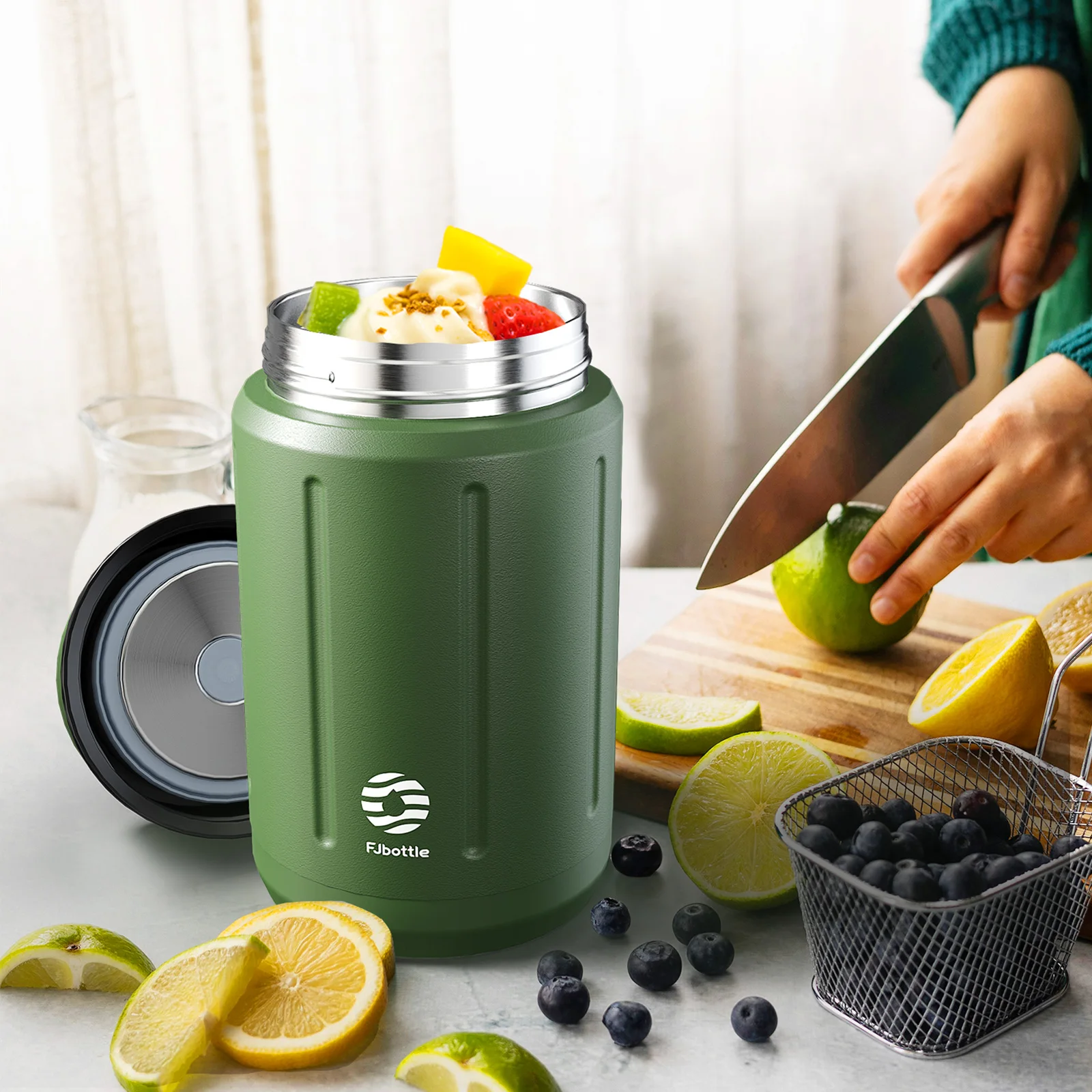 Ланч-бокс Fjbottle Контейнеры для еды из нержавеющей стали с сумкой Термальный ланч-бокс Бесплатная ложка 1000 мл (art.: 3920cdaa2cd9f) - 3920cdaa2cd9f