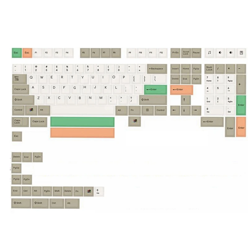 

9009 Ретро Ethermal Dye сублимационные шрифты PBT Keycap Cherry Profile для механической клавиатуры MX Switch