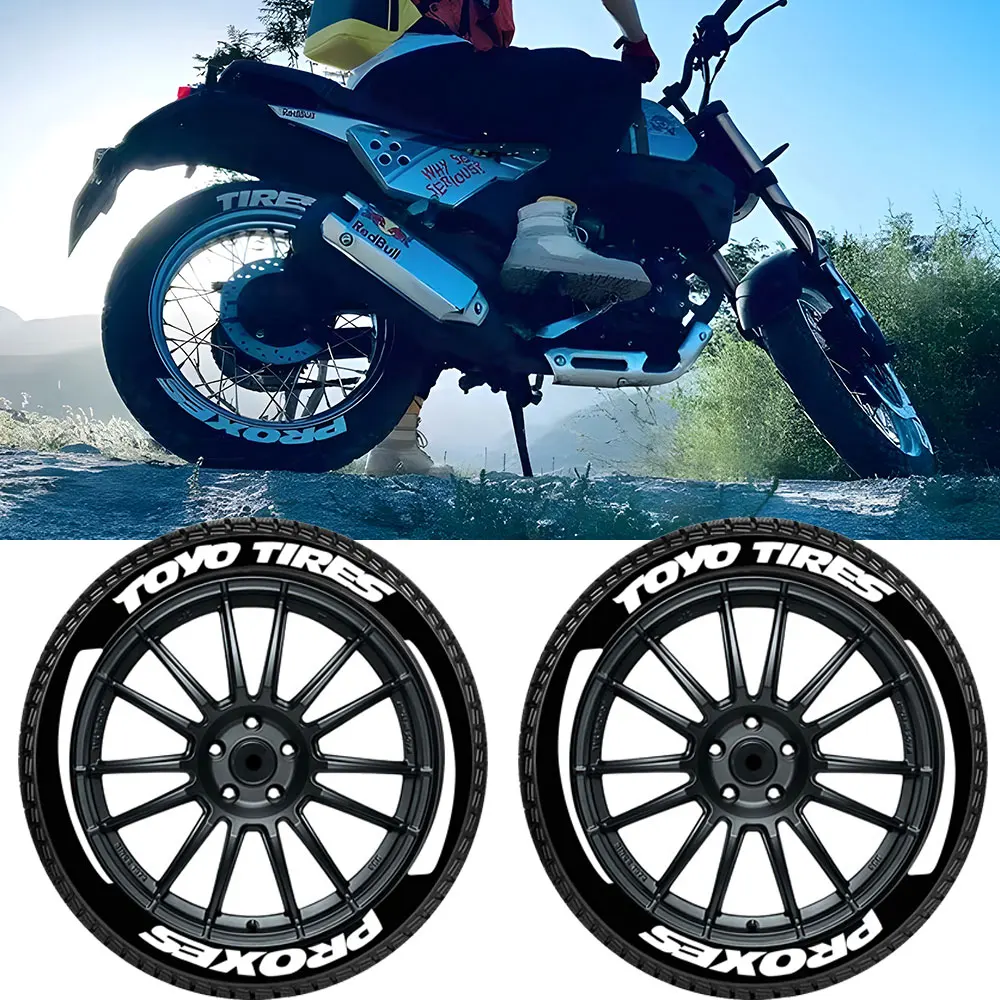 3D резиновые наклейки на колесо мотоцикла с надписью для YAMAHA Honda Suzuki Kawasaki TRIUMPH Harley
