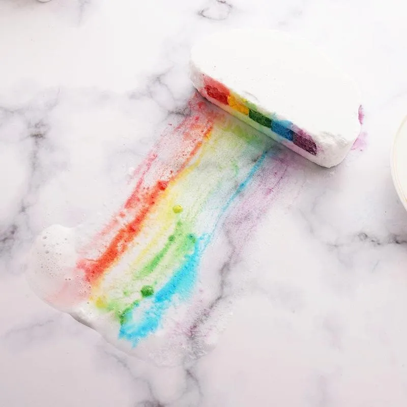 

Styles Clouds Rainbow Bath Salt Natural Skin Care Bath Salt Exfoliating Moisturizing Bubble Bath Bombs Ball Skin Bubble