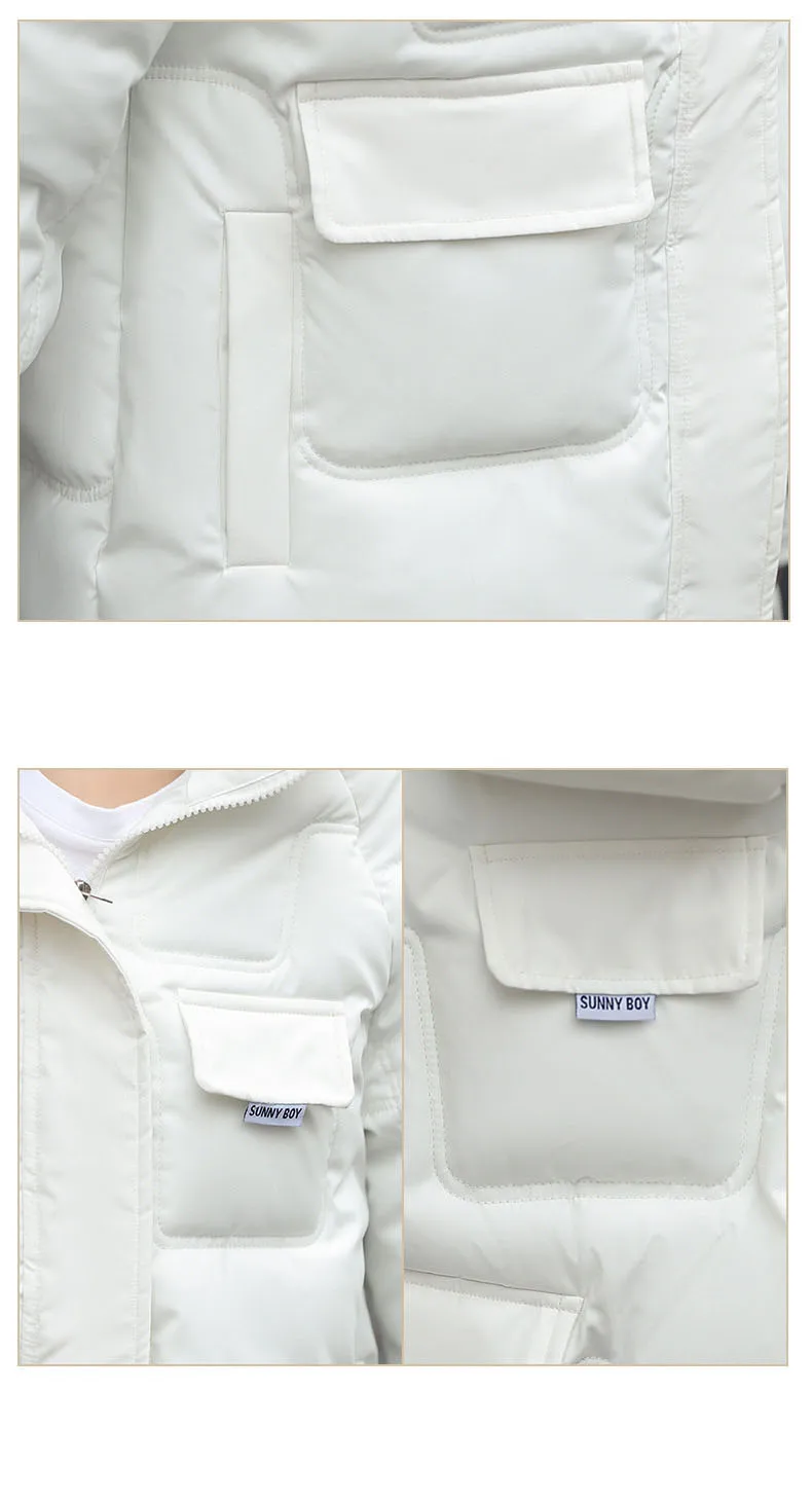 Women's hooded jacket winter new sweet ladies thickened hooded cotton padded jacket oversized parka coat for Women M-3XL