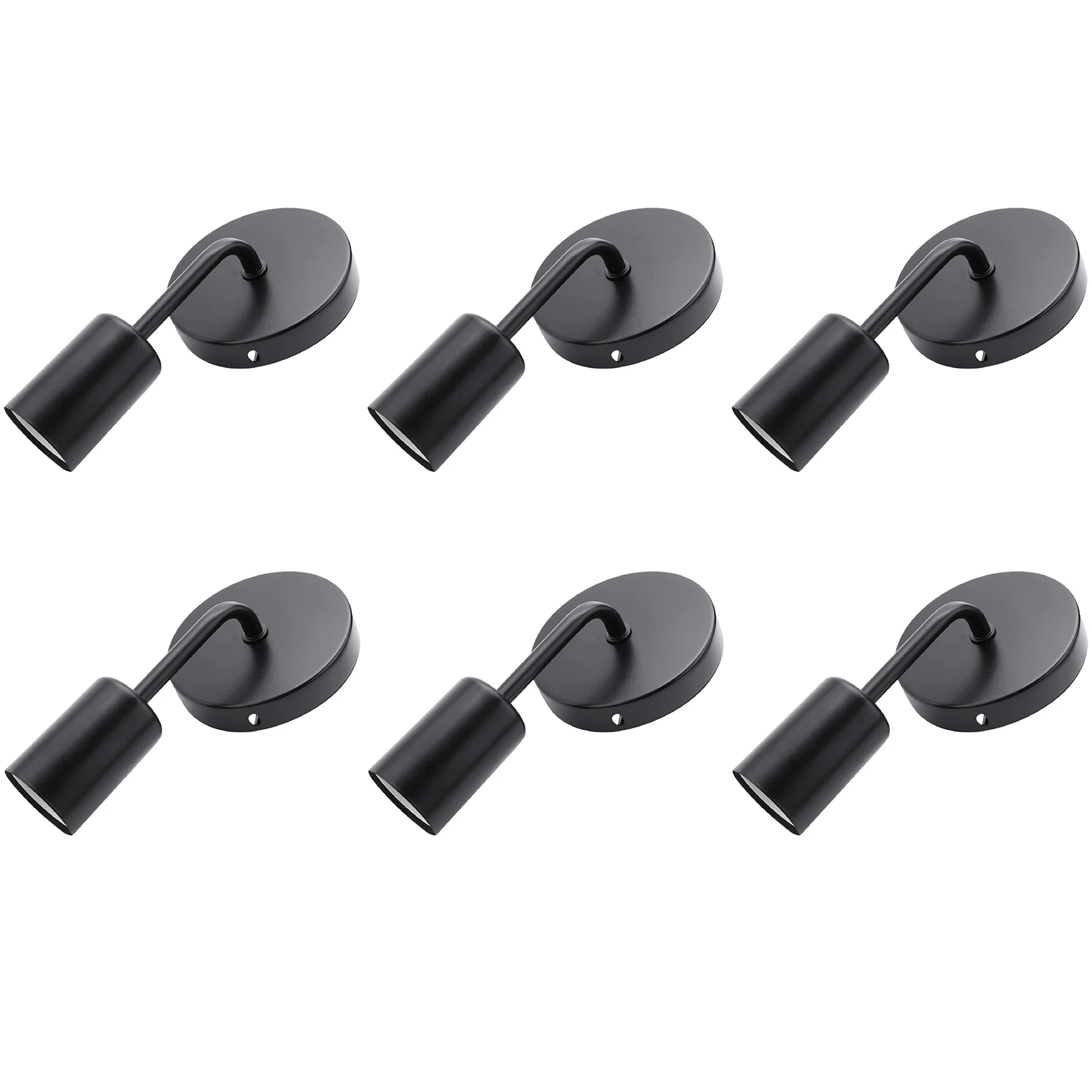 

Простой железный настенный светильник в стиле лофт, черный цвет, 6X, в американском стиле, для кантри, ресторана, бара, коридора, коридора, прохода, настенная лампа на присосках