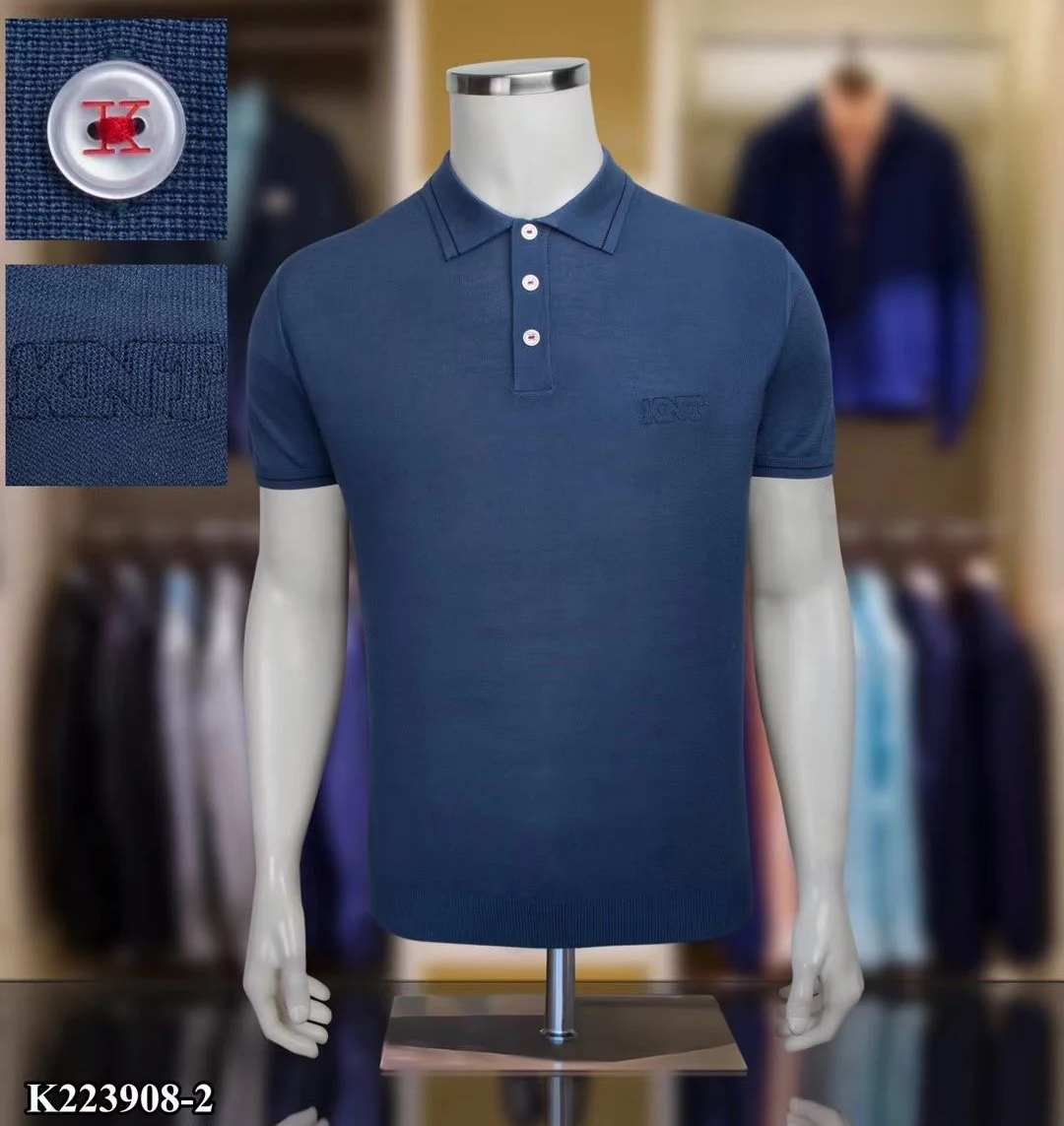 

Billionaire Polo shirt men's silk 2022 summer new fashion button high quality embriodery big size M-4XL business straight