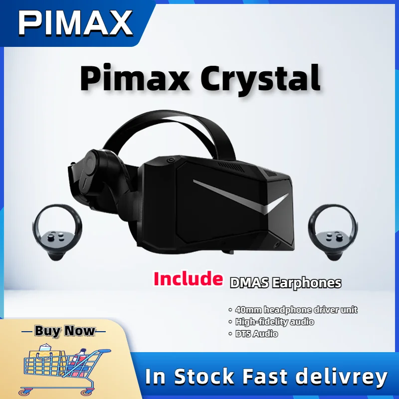 

Оригинальная гарнитура виртуальной реальности Pimax Crystal VR, все в одном 6Dof 12K QLED дисплей, отслеживание глаз, виртуальная реальность, игры виртуальной реальности