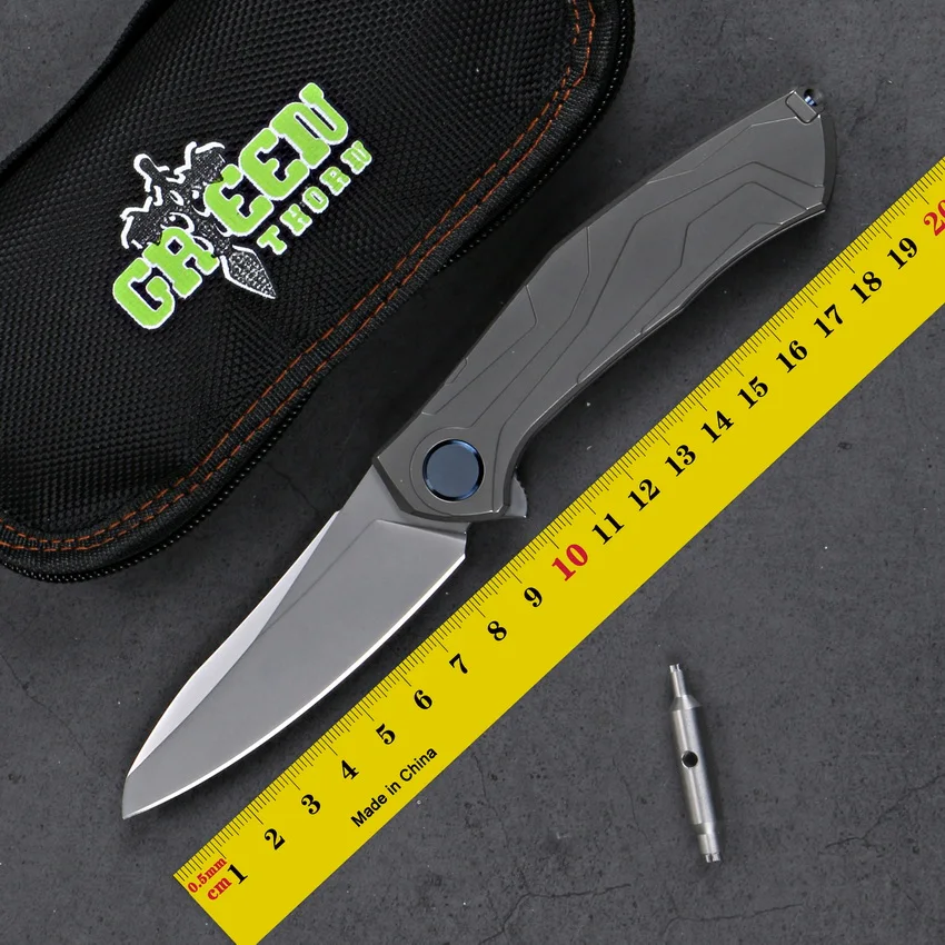 

Складной нож Green Thorn Kami Flipper, титановая ручка, клинок K110, уличный инструмент для кемпинга, охоты, рыбалки, пешего туризма, снаряжение для выживания