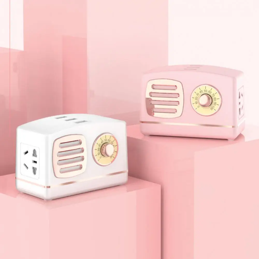

Exquisite Power Board Multi-purpose Desktop Socket With 3usb Intelligent Diversion Retro Row Plug Home Accessories Tools