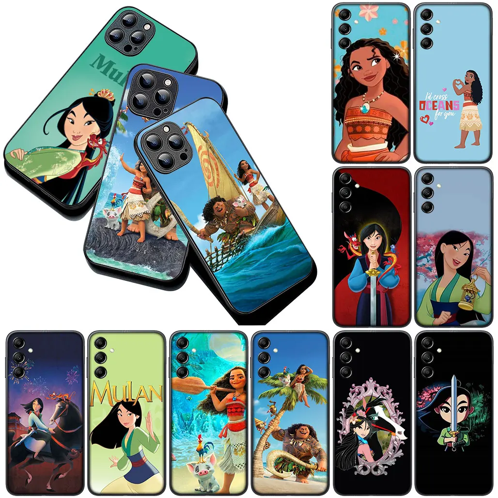 Чехол для телефона Moana Mulan Princess Cover Xiaomi Poco X7 X6 M6 M7 F6 C75 C65 Redmi A4 Note 14 Pro Plus гибкий чехол