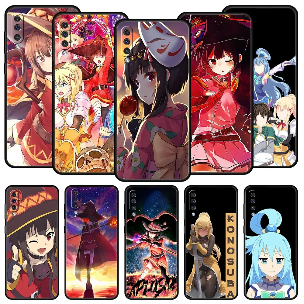 

Kono Subarashii Aqua KonoSuba Phone Case For Samsung A12 A32 A50 A70 A20E A20S A10 A10S A22 A30 A40 A42 A52 5G A02S A04s Cover