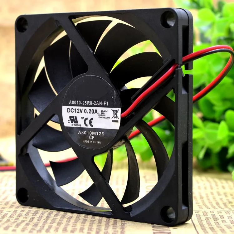 

New original A8010-25R8-2AN-F1 12V 0.20A 8010 A8010M12SCF 2 wire fan