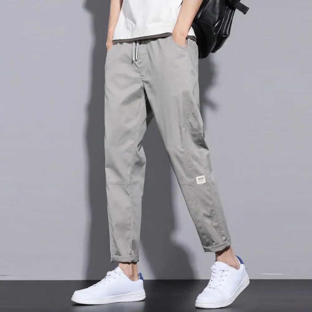 

Брюки-карго мужские мягкие, модные штаны для тренировок, слаксы, тонкое шитье, однотонные прямые повседневные брюки, спортивная одежда