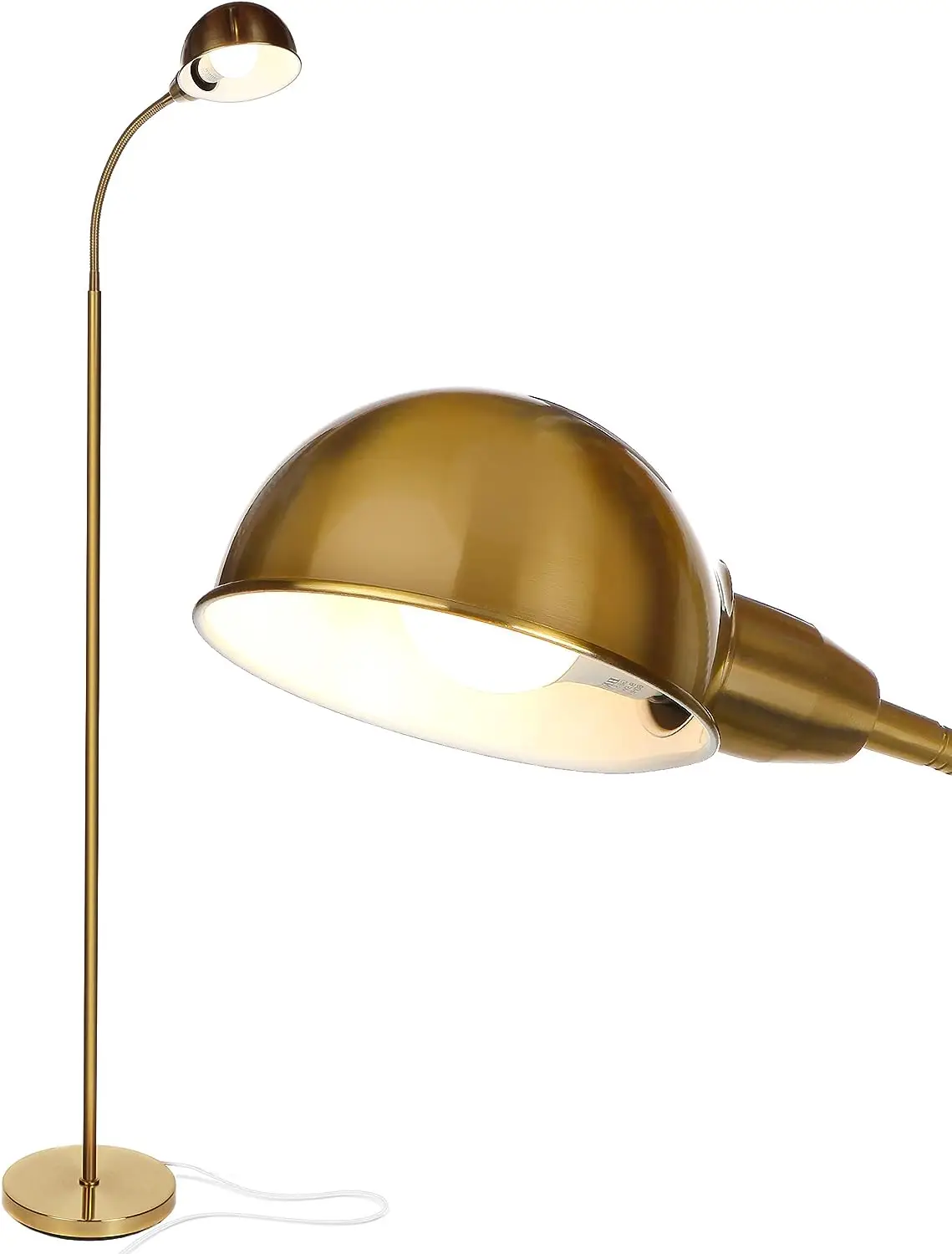 

LED Floor Lamp, Free Standing Corner Pole Light with Adjustable Gooseneck, Tall Bright Skinny Lamp for Office Desk, Living Room