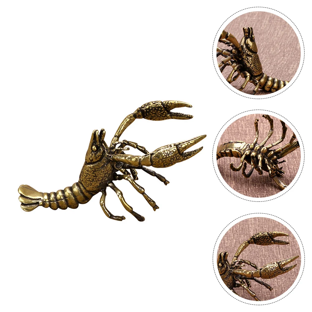 

Lobster Statue Brass Sculpture Figurinetea Animal Ornament Decor Figure Statues Copper Decoration Figurinespet Metal Garden