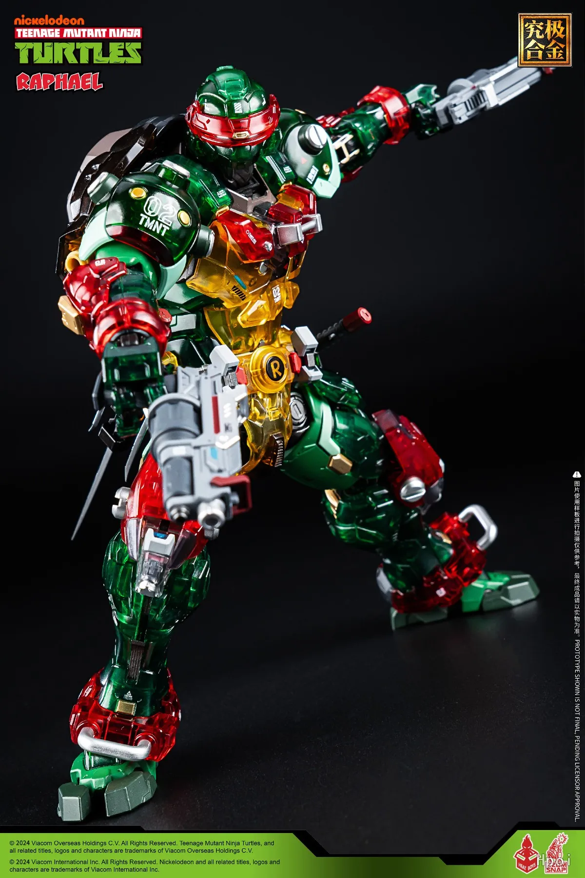 Фото 【UA】 HEATBOYS MechaHeat Series Alloy Mecha TMNT Рафаэль, эксклюзивная серия, фигурка-модель, игрушка, подарок №2