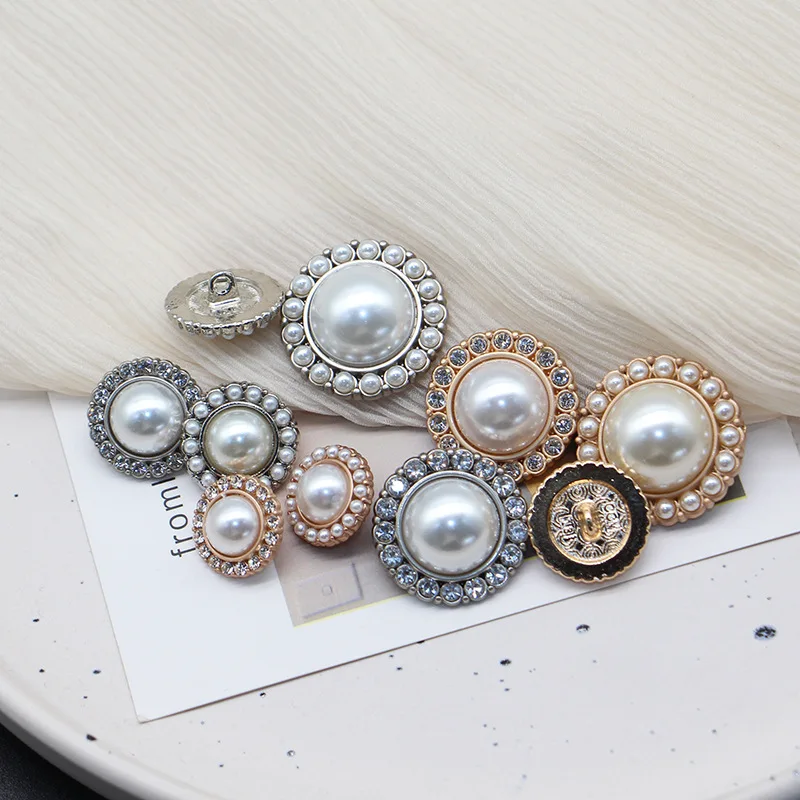 

10Pcs/lot Metal Luxury Brand logo CC Buttons Pendant Upholstery Crafts Round Various Shapes Sewing Supplies DIY