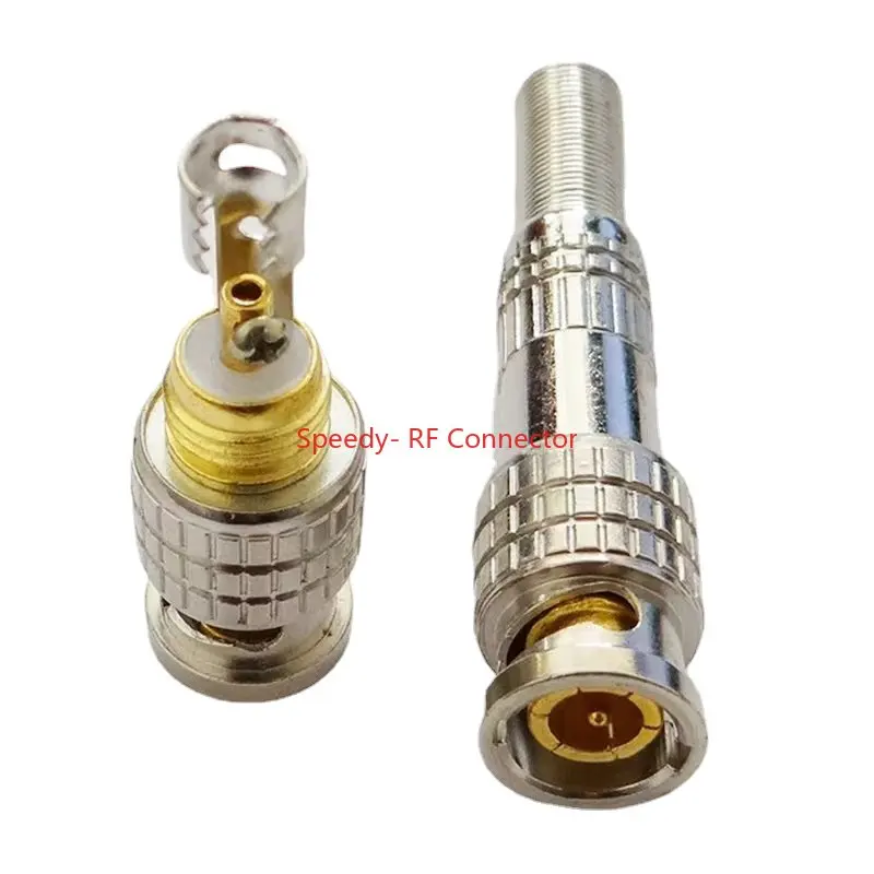 2-10 шт. 75ohm BNC штекер паяльный сварочный Бесконтактный сварочный разъем осциллограф обжимной для кабеля RG5 RG6 LMR300 RG304 5D-FB