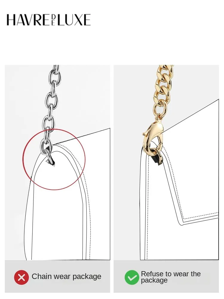 Roland Envelope Clutch Transformation Chain Do Not Fade Metal Up Town Bag Crossbody Shoulder Strap Single-purchase Accessories