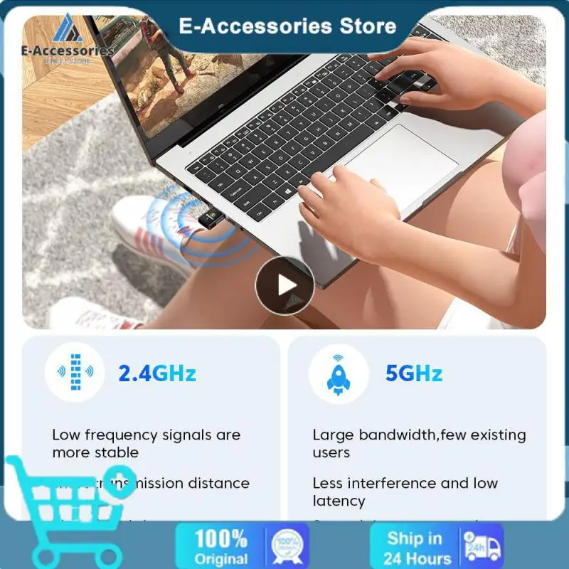 

2.4g/5g Usb Receiver Dual Band Transmitter 150mbps Wi-fi Receiver Dongle Antenna Wireless Network Card For Windows 7 8 10 11