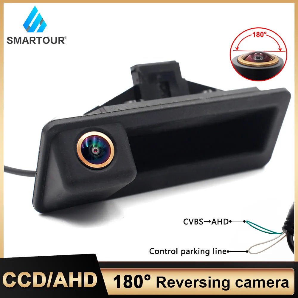 

Vehicle AHD 180° Golden Fisheye Car Reverse Backup Trunk Handle Camera For BMW 3 5 Series X1 X5 X6 E39 E60 E70 E82 E90 E92 E93