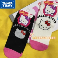 takara tomy spring and summer girl card hello kitty sweet cotton breathable not smelly foot low socks with school uniform socks