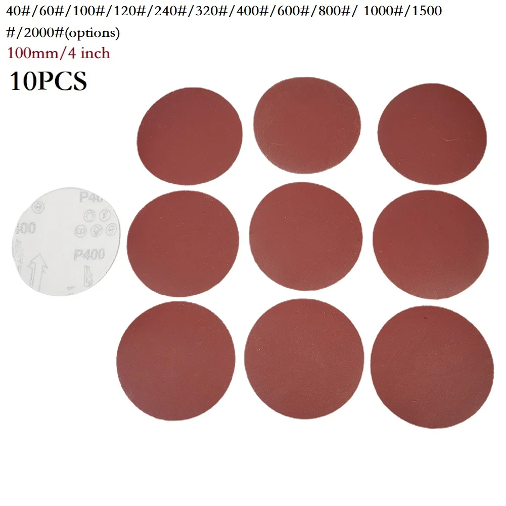 

10pcs 4inch(100mm) Sander Disc Sanding Pad 40-2000 Grit Polishing Pad Sandpaper Polishing Pad Dry Sanding Discs Hook Loop