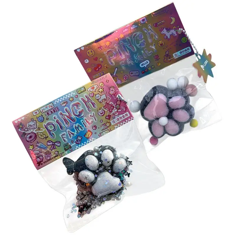 Мягкие липкие игрушки для снятия стресса расслабляющие сжатия кошачьей лапы