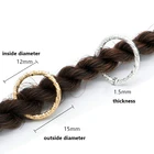 50-200Pcs Hair Ring For Braids 15mm GoldSilver Opening Dreadlock Bead Cuff Clip Braid Tool Hoop Circle Hair Styling Accessories