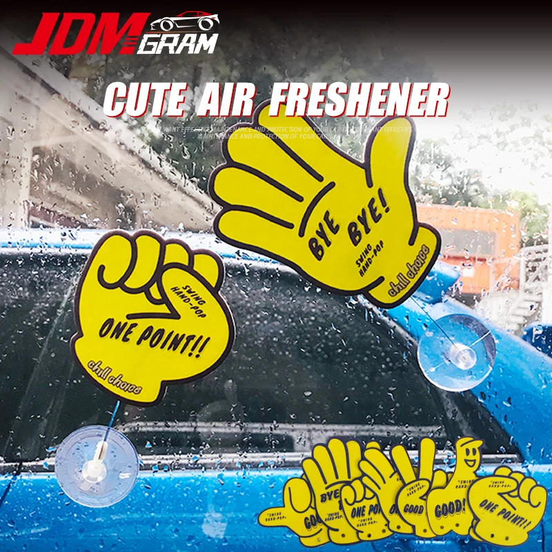 

JDM Car Air Freshener Universal Traceless Sucker Sticker Solid Perfume Pendant Window Decoration Auto Interior Accessories