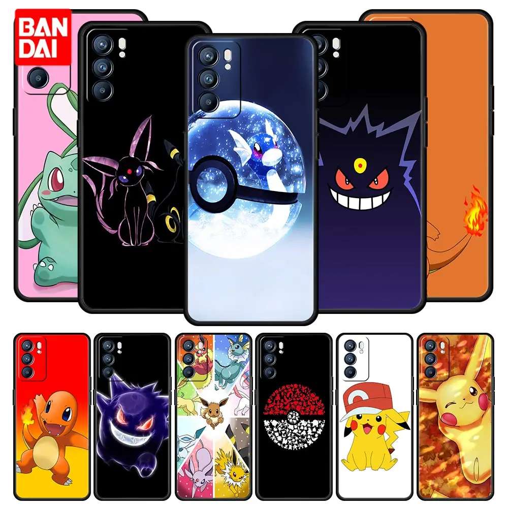 

Pokemon Anime Lovely Case for Oppo A3s A5s A9 A15 A31 A52 A53 A54 A74 A93 A94 F19 Pro 4G Funda Capa Cover Soft Capinha Luxury