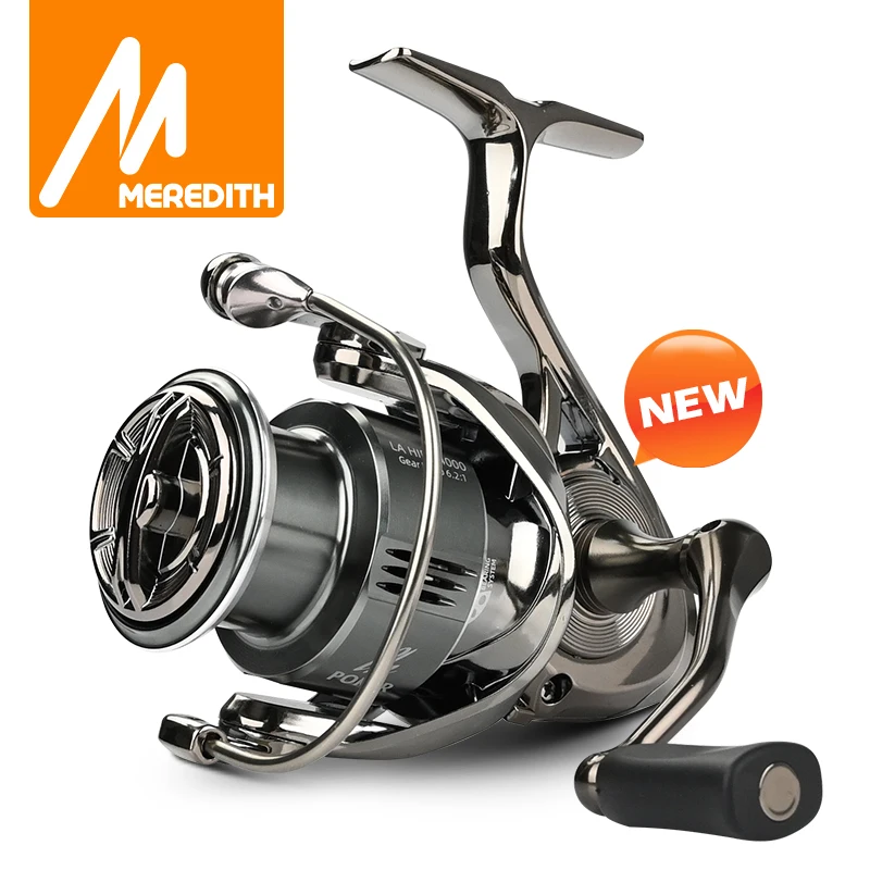 MEREDITH NEW POKER Alloy Metal Body Spinning Fishing Reel 6.2:1 Gear ratio 18KG Max Carbon Washer Drag Saltwater Fishing Tackle