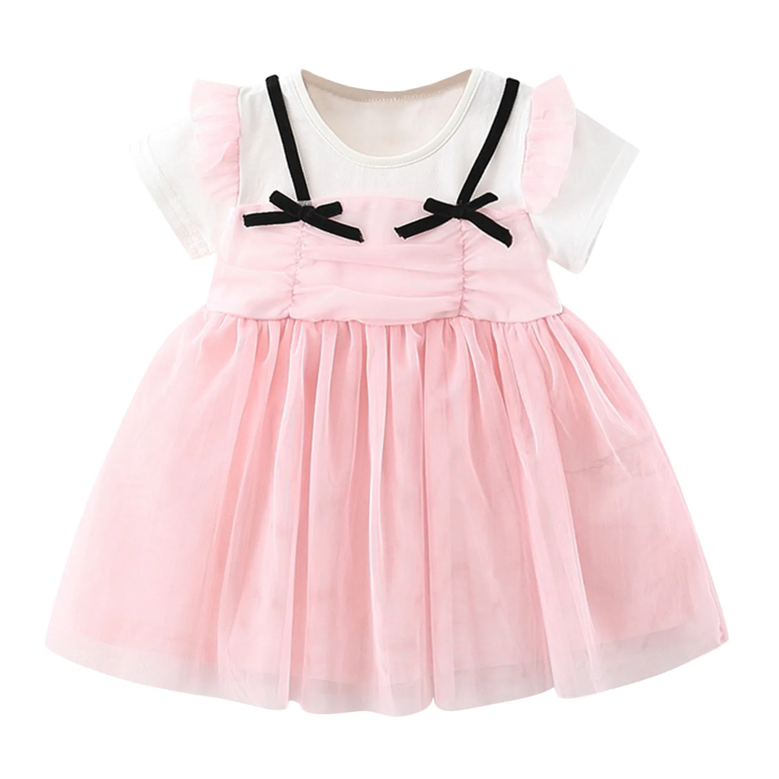 

Princess Summer Ruffled Girls Dresses Baby Patchwork Kids Dress Toddler Girls Dress&Skirt Girls Long Party Dress