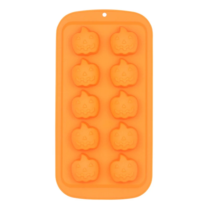 

Halloween 10 Cavity Silicone Mold Pumpkin Cake Chocolate Decoration Baking Mold Baking Tools Safe 2022 New