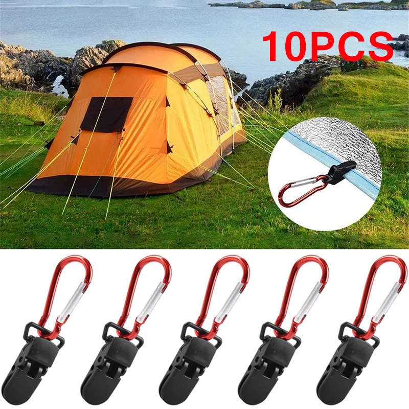 

10PCS Hook Plastic Windproof Clamp Set Survival Grommet Tent Clips Buckle Awning Tarp Fixed Outdoor Camping Tent Accessories