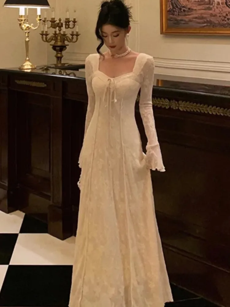 Новинка осенние элегантные технические платья для женщин винтажные однотонные