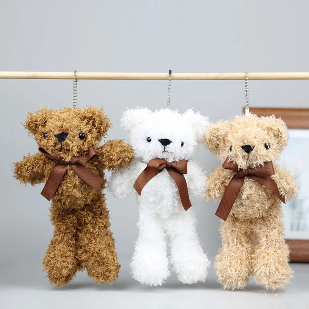 

3 Pcs Small Bear Bag Hanging Pursesssss Backpack Pursessssss Pendants Aesthetic Pursessssss Fluffy Filling Charms