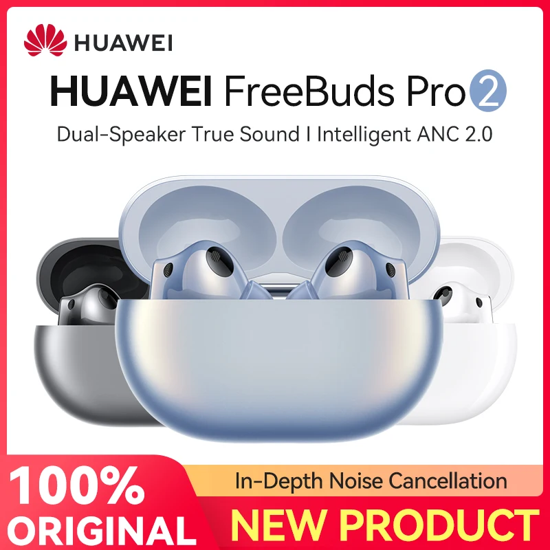 

Беспроводные Bluetooth наушники HUAWEI FreeBuds Pro 2, умные наушники ANC 2,0 с двумя динамиками и шумоподавлением