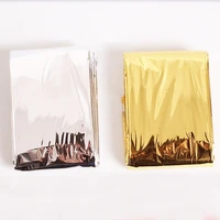 2022 new 2pcs emergency blanket outdoor survival first aid kit windproof waterproof foil thermal blanket for camping hiking