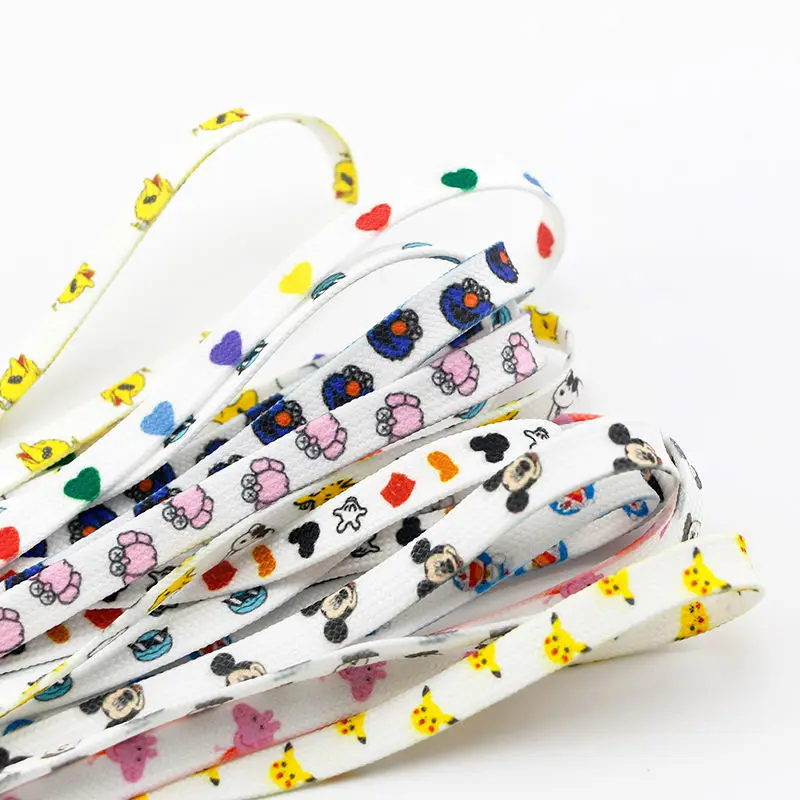 Disney Mickey Mouse cartoon graffiti shoelaces color love high-top low-top shoes Mickey Mouse shoelaces