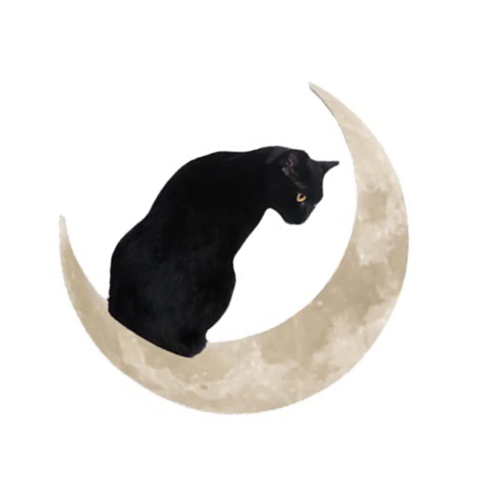 

Black Cat Moon Wall Hanging Metal Sign Black Cat Wall Sculpture Decor Wall Decor for Indoor Outdoor