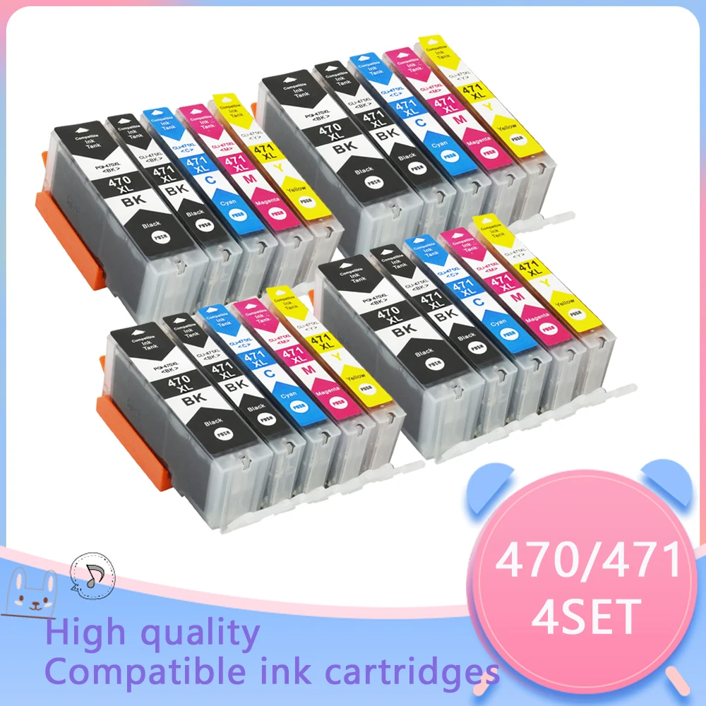 

For Canon 470 471 PGI470 CLI471 PGI 470 CLI 471 Compatible Ink Cartridge for Canon PIXMA MG5740 MG6840 TS5040 TS6040 Printers