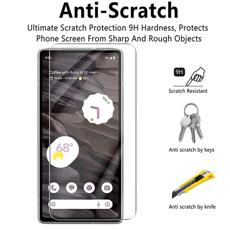 2 шт. Защитное стекло для смартфонов Google Pixel 7A диагональ экрана 6 1 дюйма