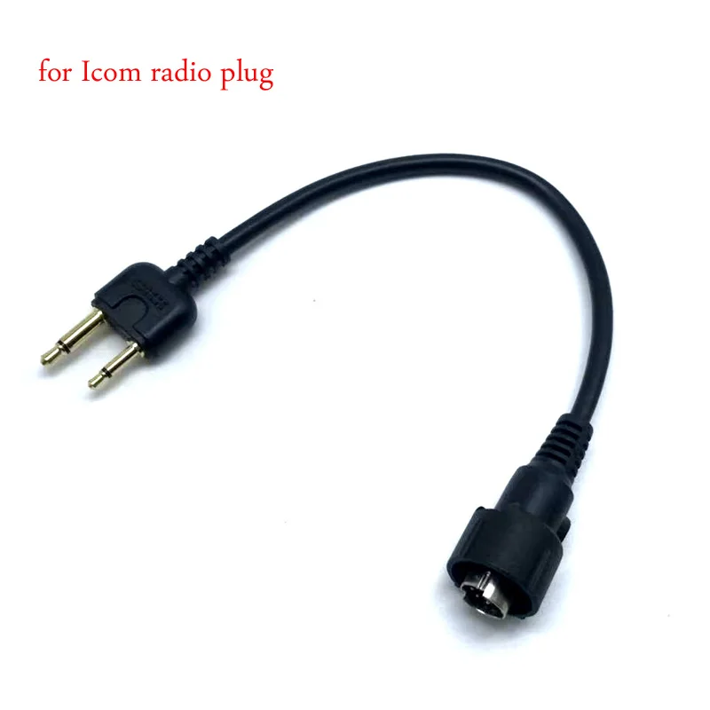 Noise Cancelling Aviation Mic Speaker PTT Microphone Headset Replacement Plug Head Cable for Baofeng Kenwood Motorola ICOM Radio