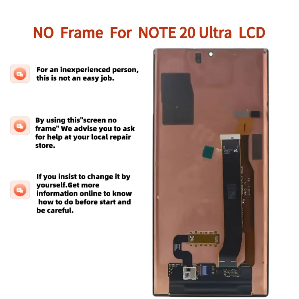Cena 6.9 'oryginalny Super AMOLED Ekran Do Samsung Galaxy Note 20 Ultra LCD SM-N985F/D N985 N986 Wyświetlacz Ekran Dotykowy Digitizer Części