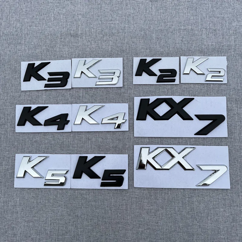 Черный хром 3D ABS Kia Logo Наклейка для кузова автомобиля Тип цементного клея Не