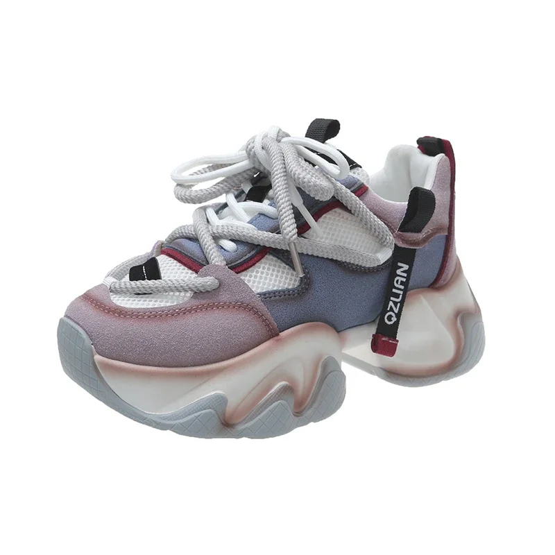 Женские кроссовки на толстой подошве 10 см