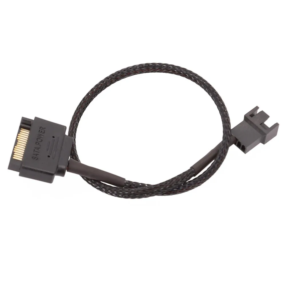 

1pcs/pack computer fan cable SATA 15pin male to fan 4pin power supply cable sata to 4pin fan cable adapter extension cable 30cm