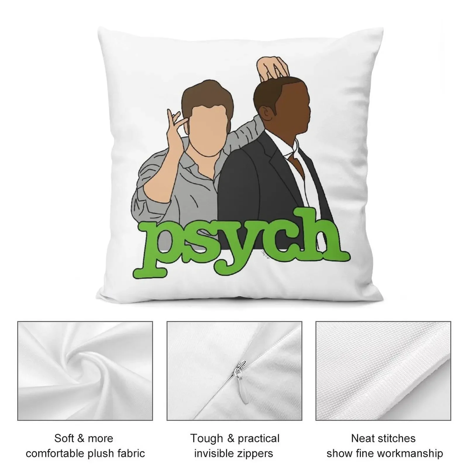 Psych - Декоративная подушка Shawn &amp Gus декоративные наволочки эстетические подушки