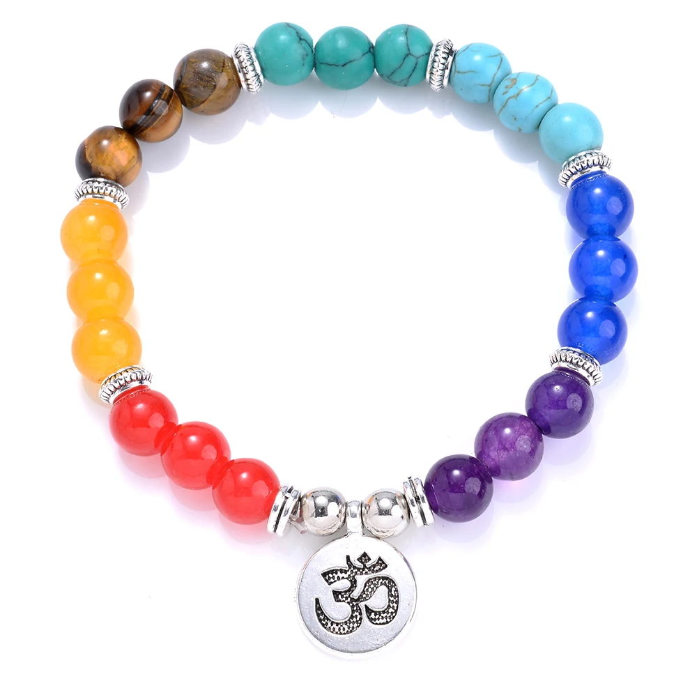 Модные браслеты с шармами Древо жизни плетеные вручную из лавового камня