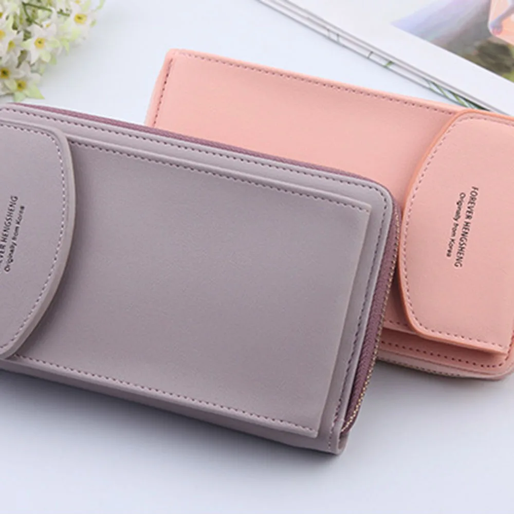 

Leather Buckle Purse Zipper Shoulder Women's Women's Wallet Large Capacity