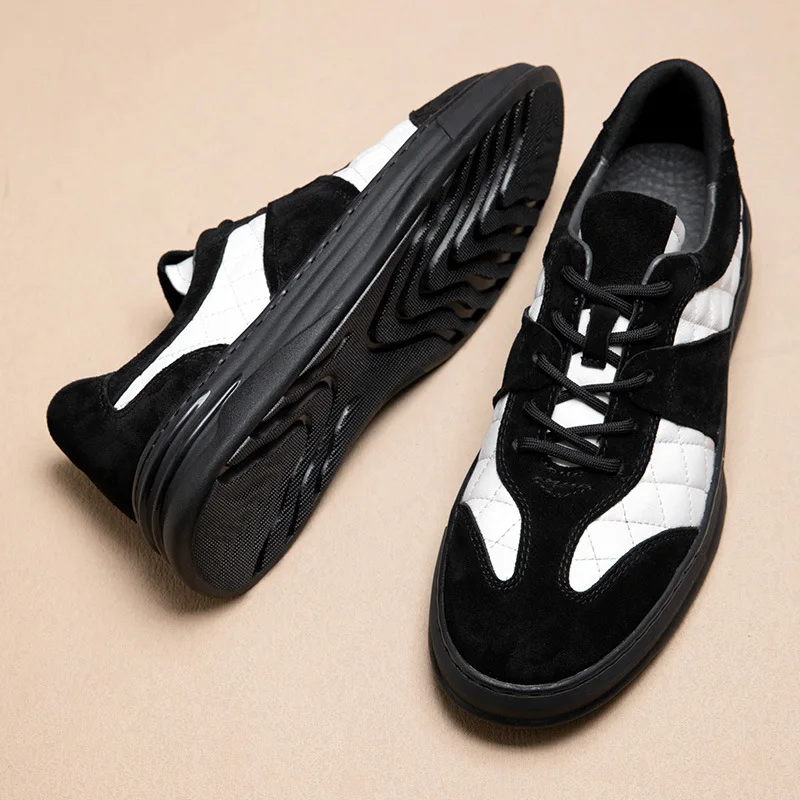 Кроссовки мужские из натуральной кожи повседневная прогулочная обувь для