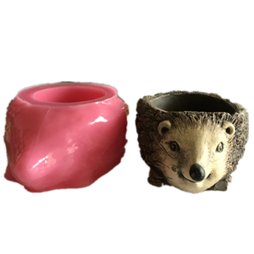Симпатичные животные 3D форма для цветочных горшков с ежиком бетон силиконовый